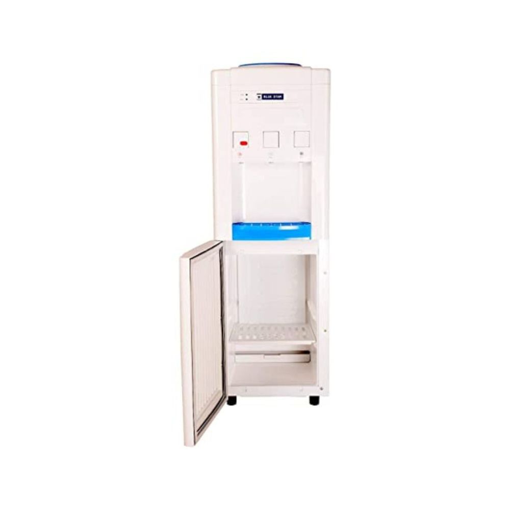 Blue Star ABS plastic and Food grade stainless steel Normal Standing Water Dispenser with Refrigerator White and Blue 25 Oz