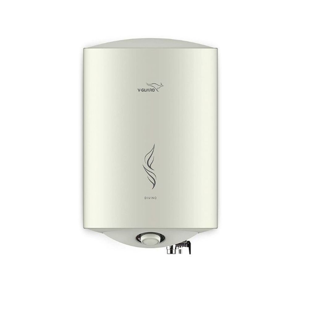 V-Guard Divino 5 Star Rated 15 Litre Storage Water Heater (Geyser) with Advanced Safety Features, White