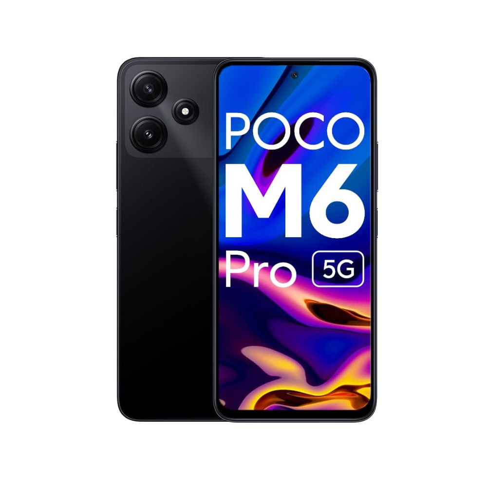 POCO M6 Pro 5G Power Black 4GB RAM 128GB Storage  Snapdragon 4 Gen 2  679 Large Screen with 90Hz Refresh Rate  50 MP Dual AI Camera