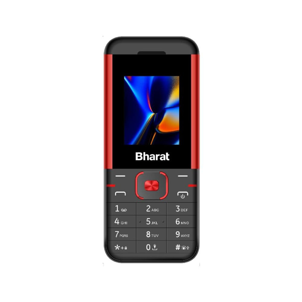 JioBharat K1 Karbonn 4G Keypad Phone with JioTV JioHotstar JioSoundPay JioSaavn Long Lasting Battery LED Torch Digital Camera  Black  Red  Locked for JioNetwork