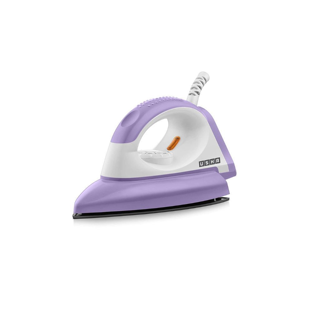 USHA Armor AR1100WB 1100 W Dry Iron with Black Weilburger Soleplate Purple