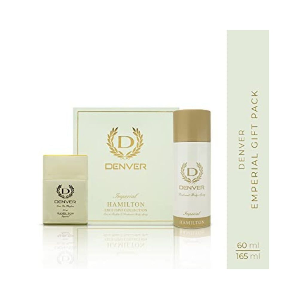 Denver Gift Set Hamilton Imperial Deodorant 165ML + Perfume 60ML | Long Lasting Perfume Scent Deo for Men