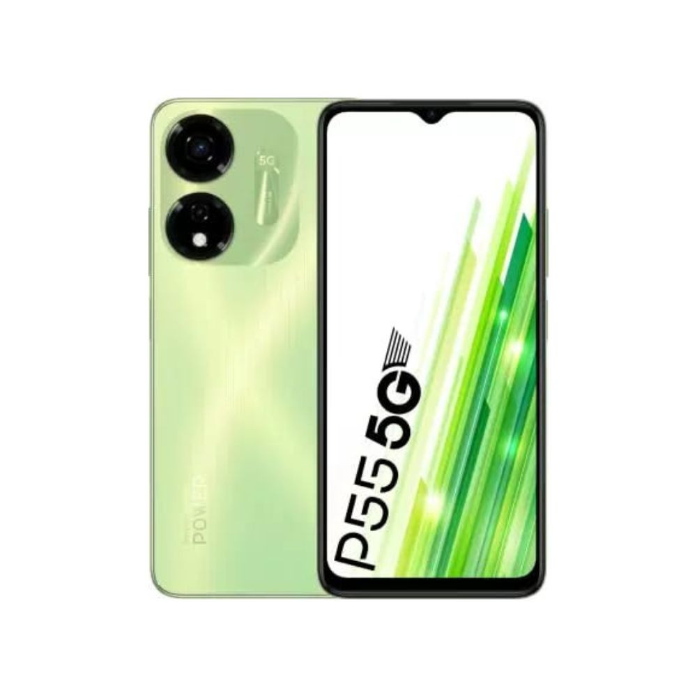 itel P55 5G  4GB RAM64GB ROM Upto 8GB RAM with Memory Fusion 50MP AI Dual Rear Camera 5000mAh Battery with 18W Type-C Fast Charging  Dimensity 6080 Mint Green