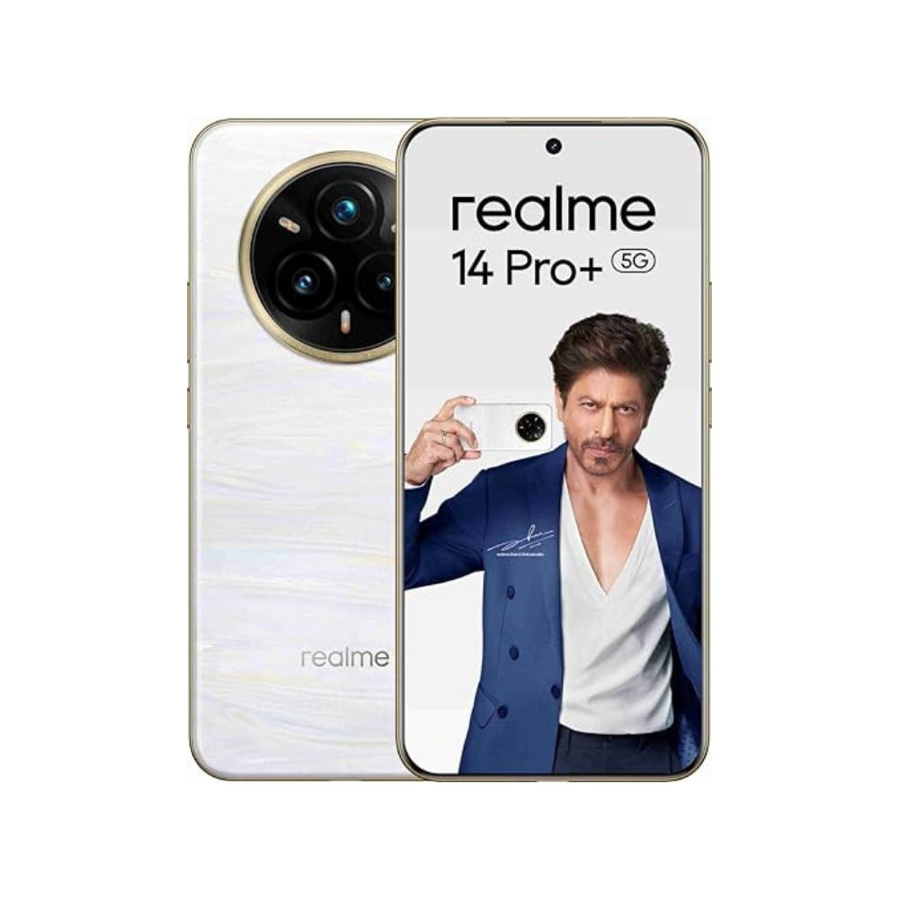 realme 14 Pro 5G Pearl White 12GB RAM 256GB Storage 683 Curved AMOLED Display  50MP Sony IMX896 OIS  50MP Periscope Rear Cam  6000mAh Battery  Snapdragon 7s Gen 3 Processor  80W SUPERVOOC