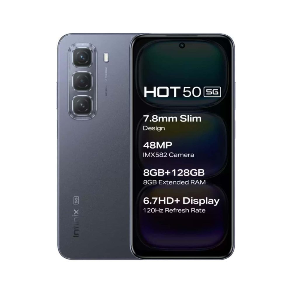 Infinix Hot 50 5G Sleek Black 128 GB 8 GB RAM