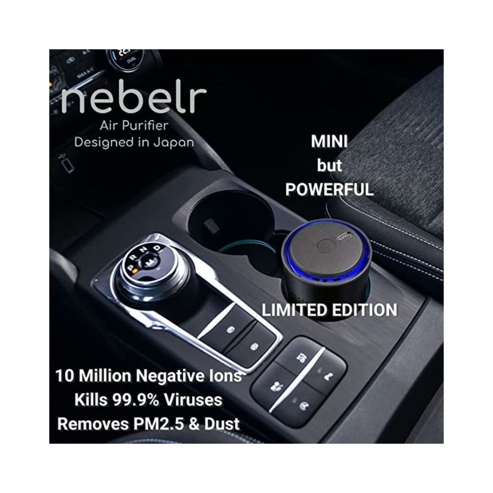 Nebelr Car Air Purifier Ionizer Mini (Black JADE)