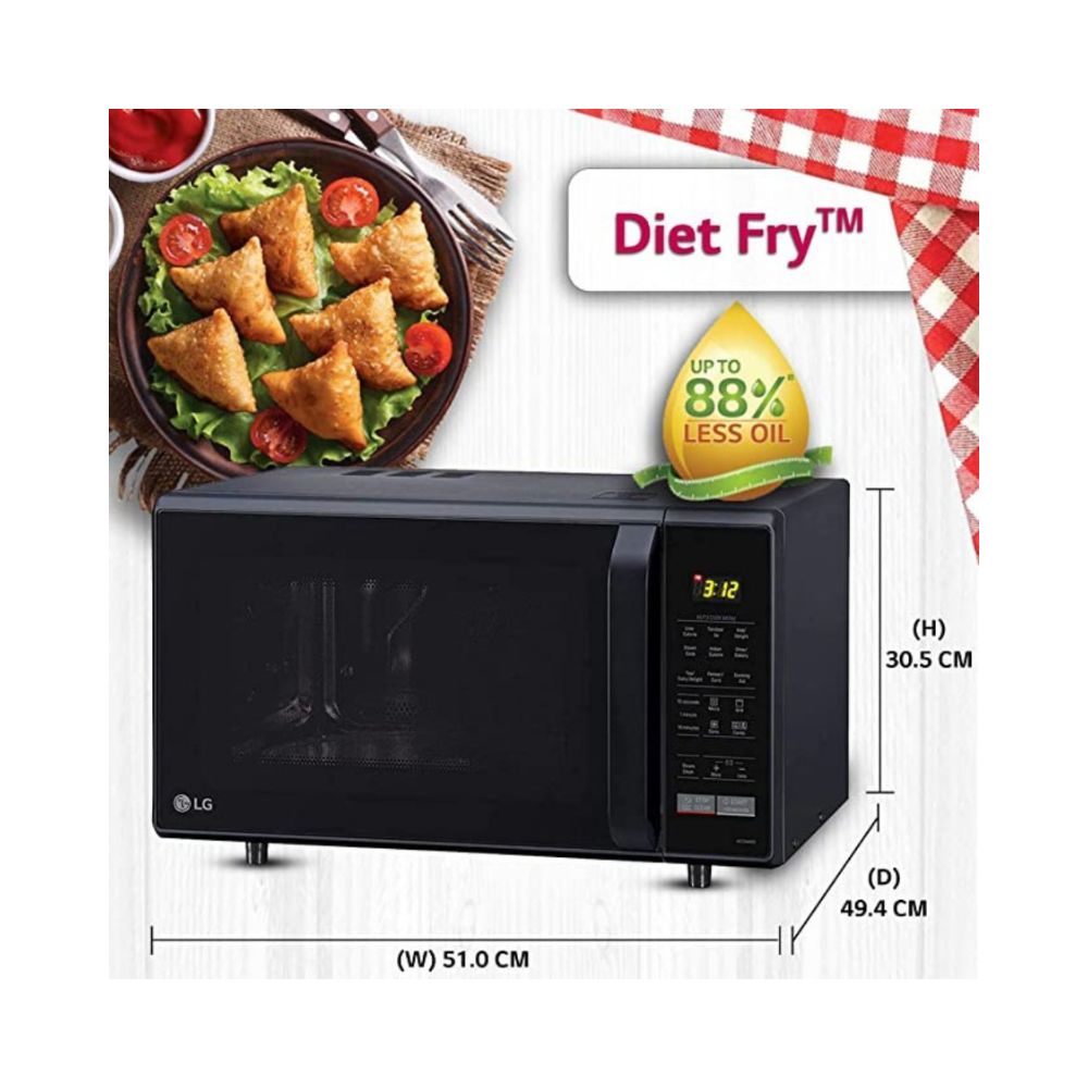 LG 28 L Convection Microwave Oven MC2846BG Black