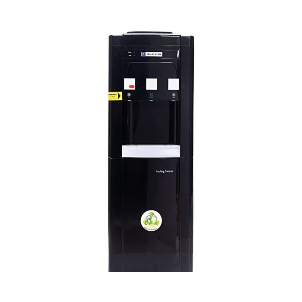Blue Star Water Dispenser with Refrigerator - Black Color