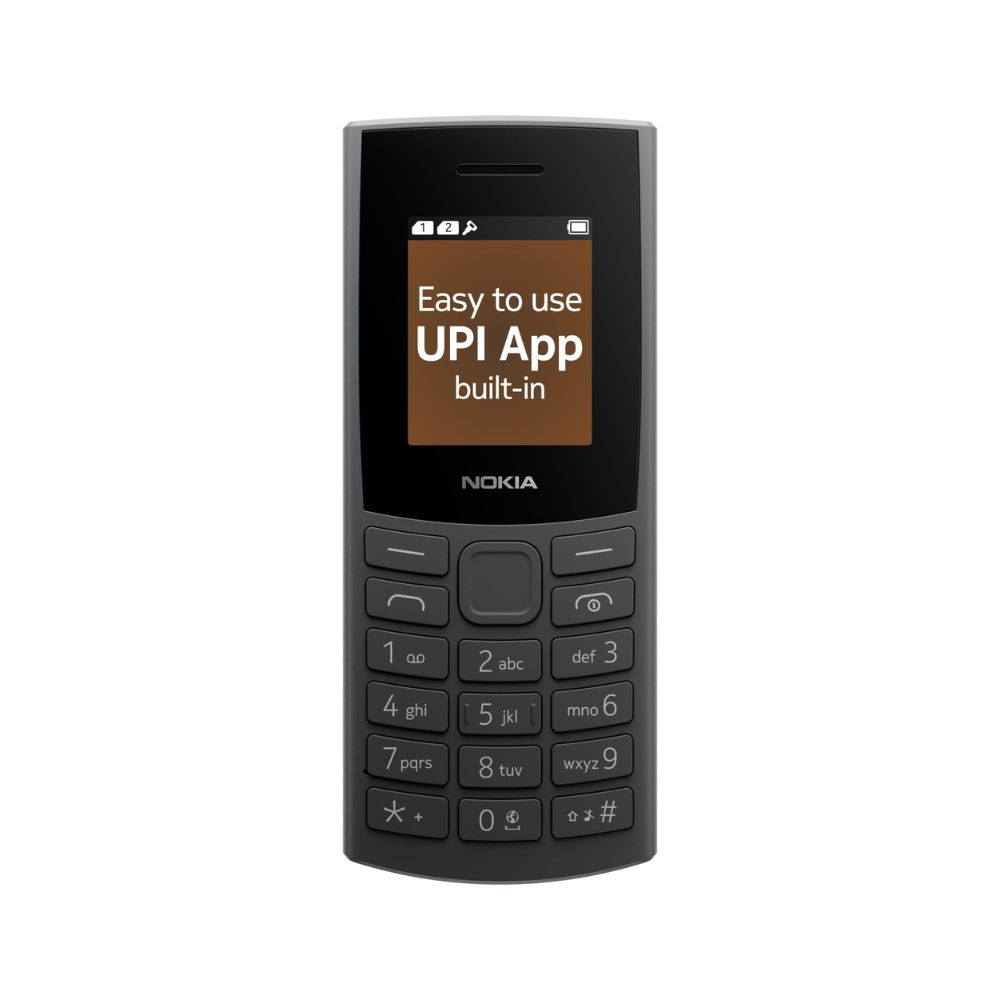 Nokia 106 4G Keypad Phone with 4G Built-in UPI Payments App Long-Lasting Battery Wireless FM Radio  MP3 Player and MicroSD Card Slot  Charcoal