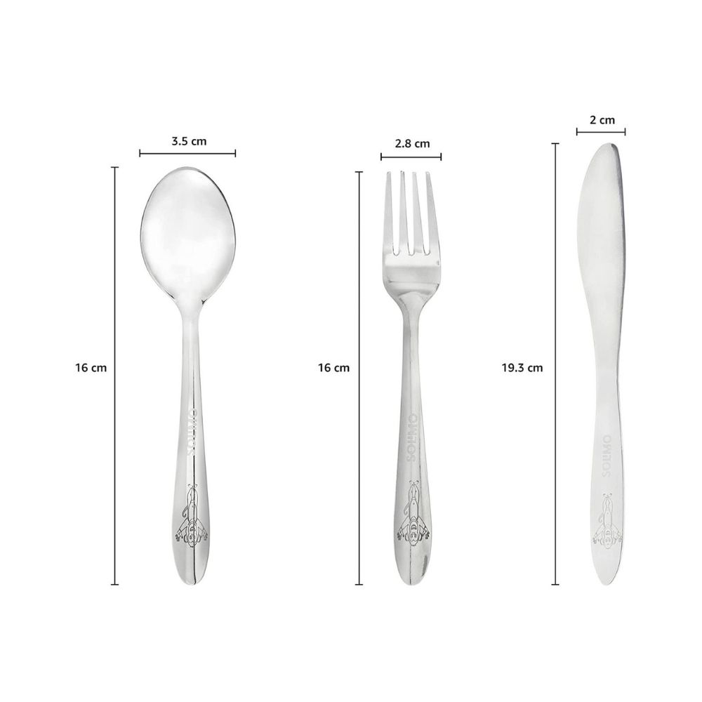 Amazon Brand - Solimo Cutlery Set for Children