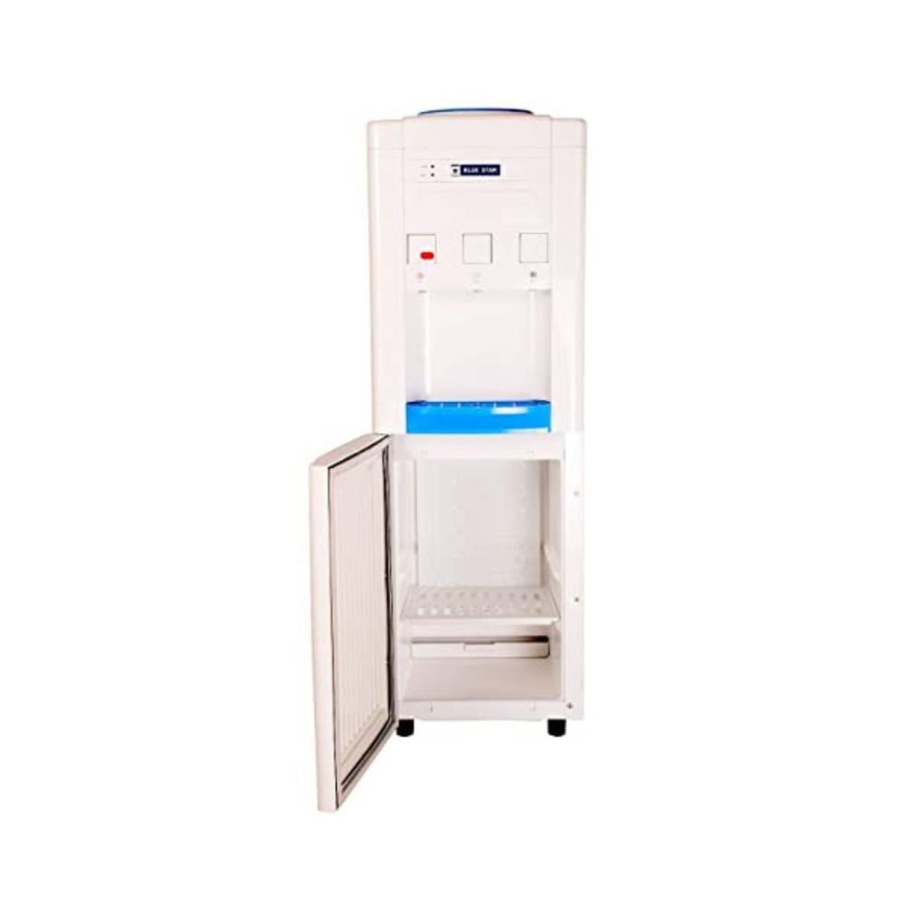 Blue Star ABS plastic and Food grade stainless steel Normal Standing Water Dispenser with Refrigerator White and Blue 25 Oz