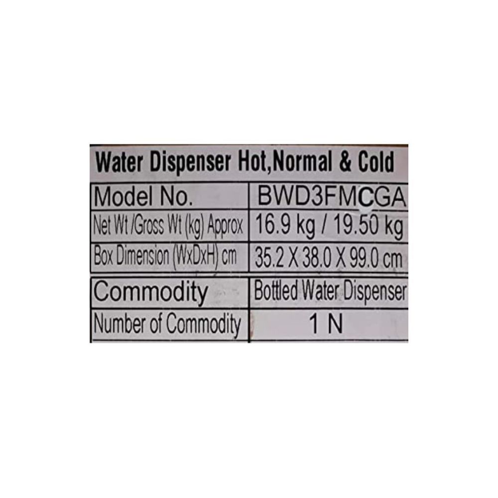 Blue Star Water Dispenser Floor Model FMCGA White