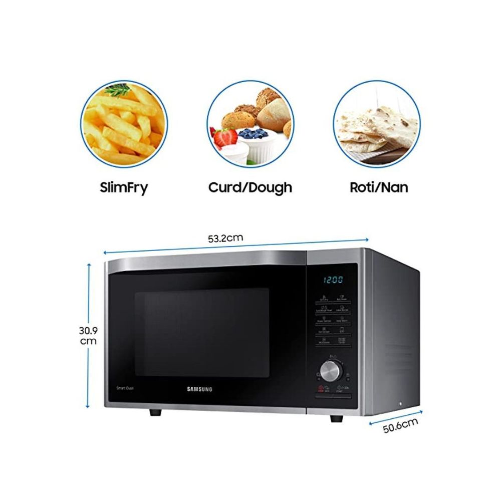 Samsung 32 L Convection Microwave Oven (MC32A7035CT/TL, Neo stainless silver, SlimFry)