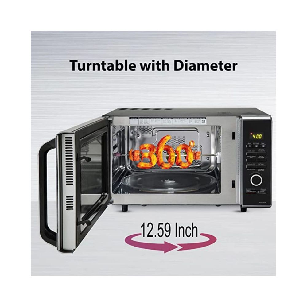 LG 28 L Charcoal Convection Microwave Oven MJ2887BFUM Black