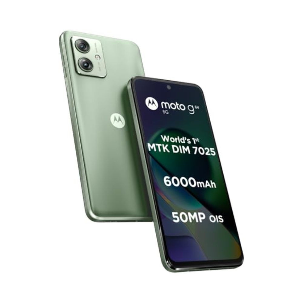 Motorola G64 5G Mint Green 12GB RAM 256GB Storage  Expandable Upto 2TB  Upto 24GB RAM with RAM Boost  50MP OIS  8MP  16MP Front Camera  MediaTek Dimensity 7025 Processor  6000 mAh Battery