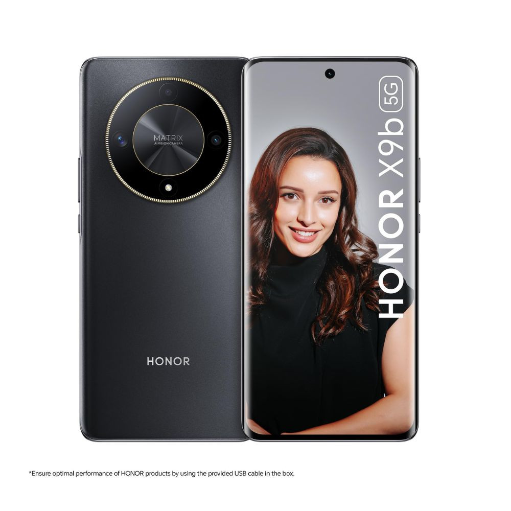 HONOR X9b 5G Midnight Black 8GB  256GB  Indias First Ultra-Bounce Anti-Drop Curved AMOLED Display  5800mAh Battery  108MP Primary Camera  Without Charger