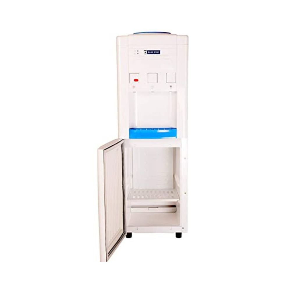 Blue Star ABS plastic and Food grade stainless steel Normal Standing Water Dispenser with Refrigerator White and Blue 25 Oz