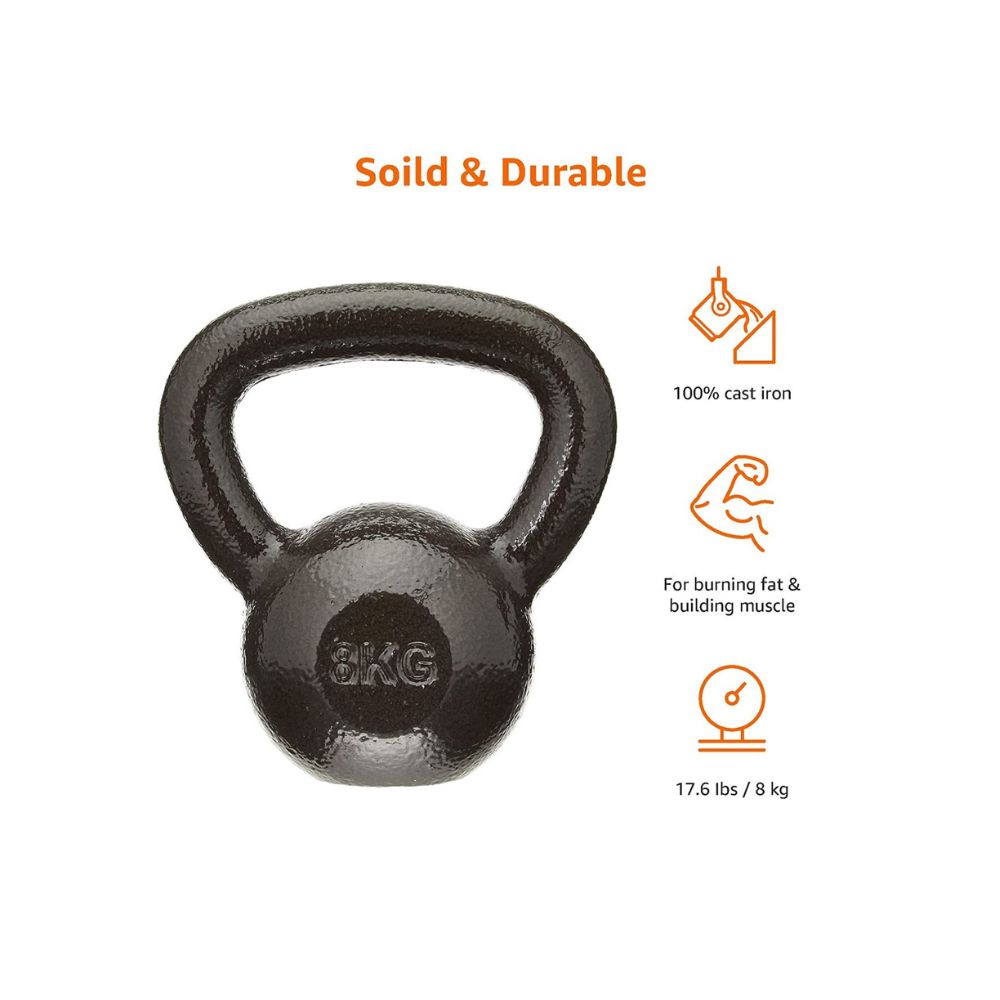 AmazonBasics Cast Iron Kettlebell (8 kg)