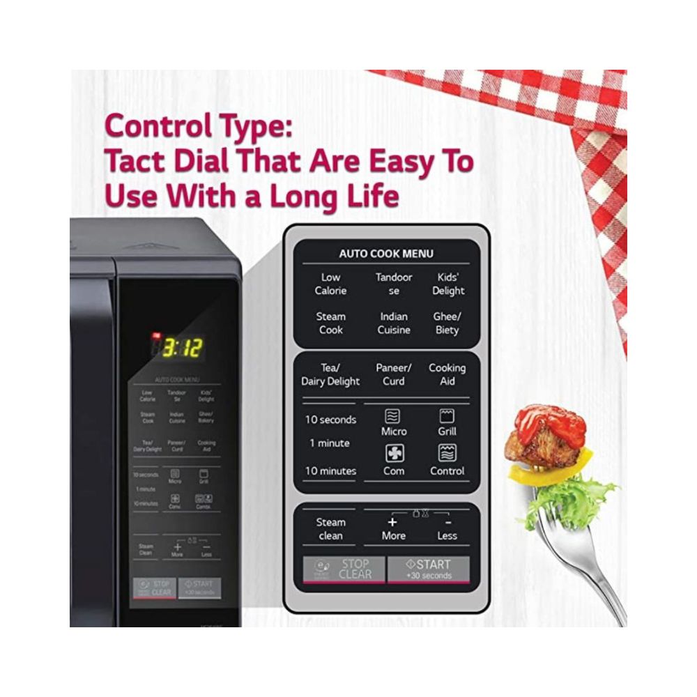 LG 28 L Convection Microwave Oven MC2846BG Black