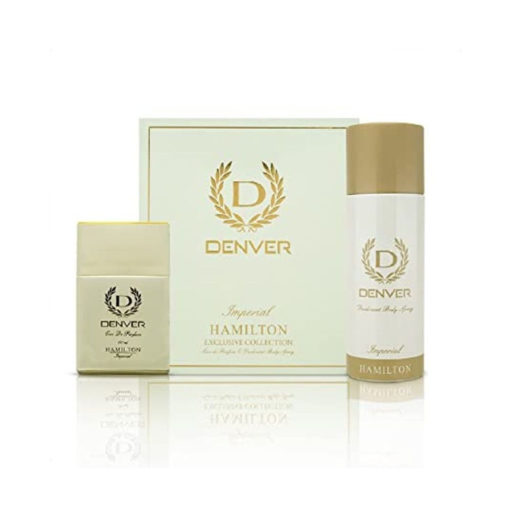 Denver Gift Set Hamilton Imperial Deodorant 165ML + Perfume 60ML | Long Lasting Perfume Scent Deo for Men