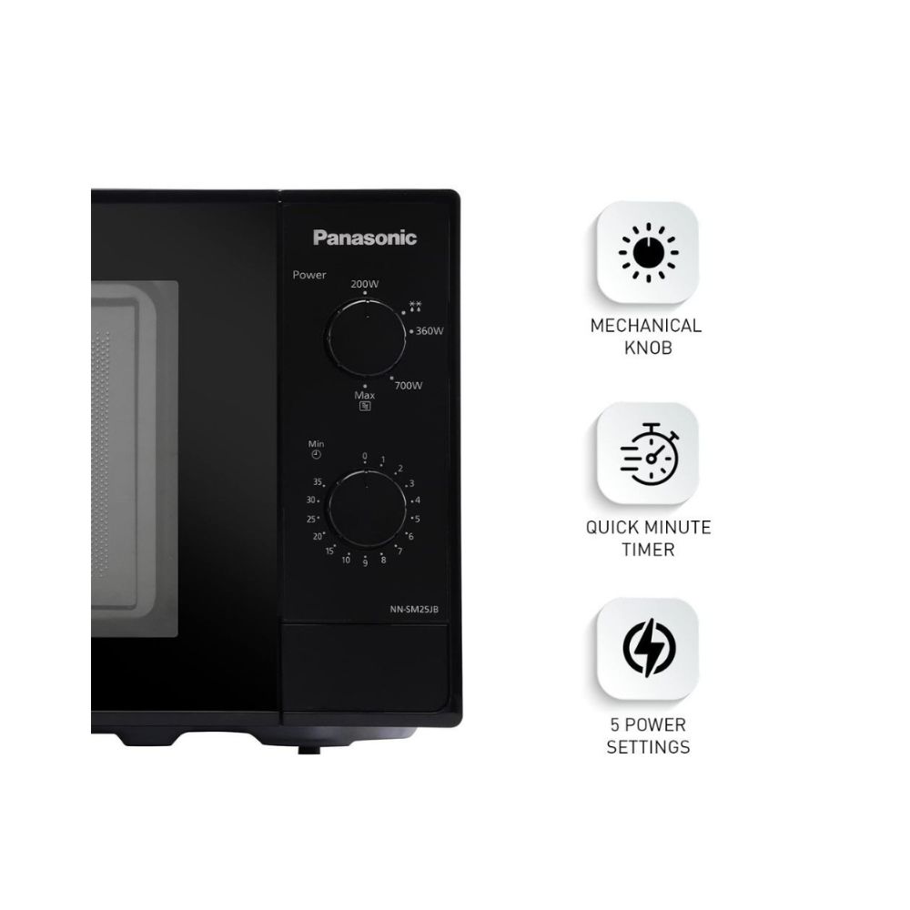 Panasonic 20L Solo Microwave Oven NN-SM25JBFDGBlack
