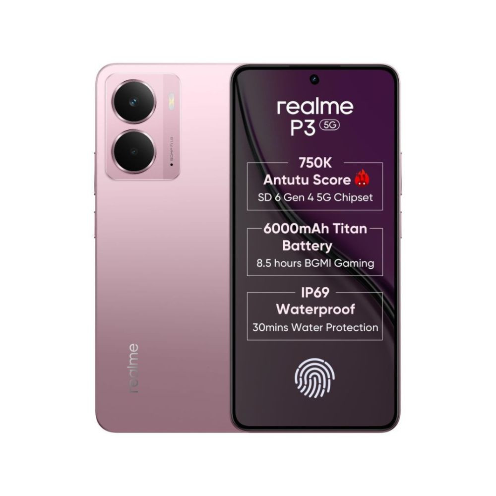realme P3 5G with 667 FHD 120Hz AMOLED Display 8 GB RAM 128 GB ROM Nebula Pink