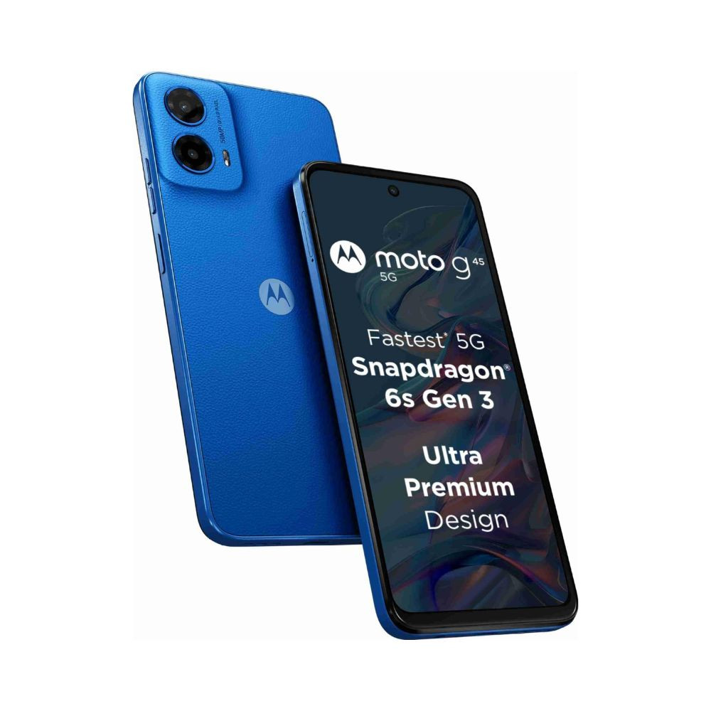 Motorola G45 5G Brilliant Blue 4GB RAM 128GB Storage  65 FHD Display  Snapdragon 6 Gen1 Processor  50MP Camera  16MP Front Camera  5000mAh Battery  33W Charging
