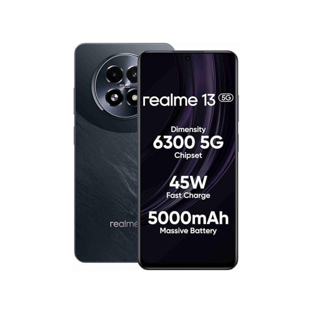 realme 13 5G Dark Purple 8GB RAM 128GB Storage  Expandable Upto 2TB  Up to 18GB Dynamic RAM  50MP AI Dual Camera  672 AMOLED Display  45W Ultra Charging  Dimensity 6300 Processor