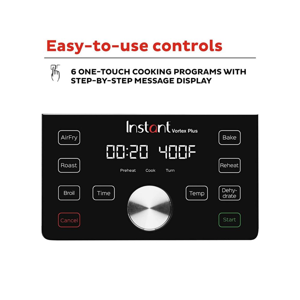 Instant Pot Air Fryer Vortex 6QT Touch Control Panel