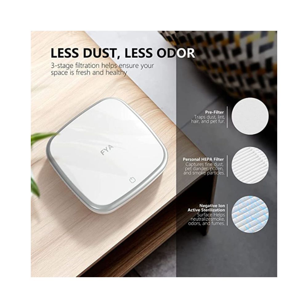 FYA Portable Car Air Purifier IonizerAir Purifier for Car Traveling Bedroom Office