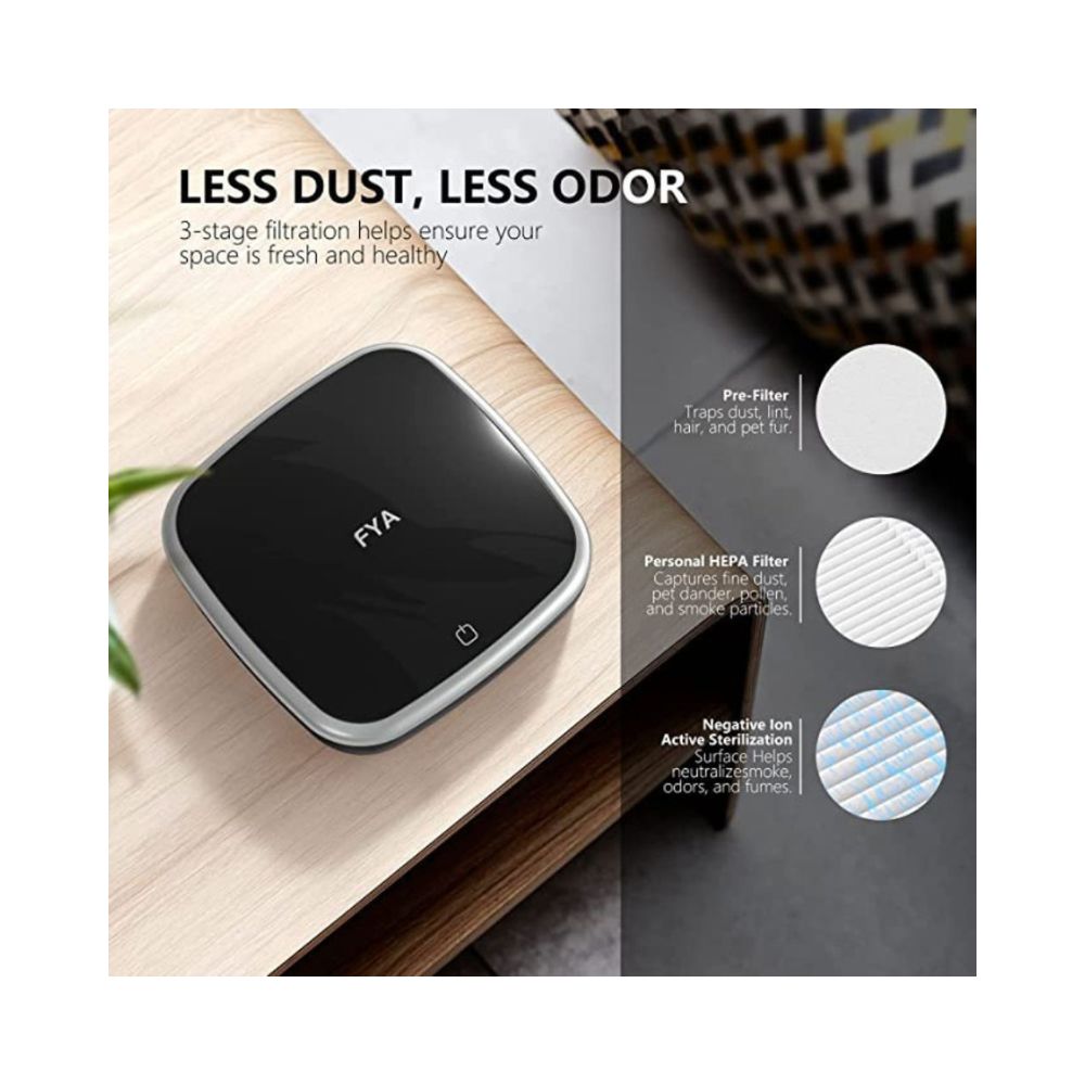 FYA Portable Car Air Purifier IonizerAir Purifier for Car Traveling Bedroom Office