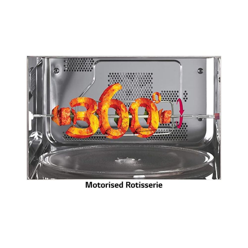 LG 28 L Charcoal Convection Microwave Oven MJ2886BWUM Floral Diet Fry