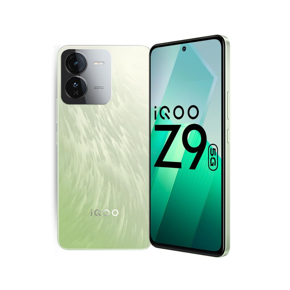 iQOO Z9 5G Brushed Green 8GB RAM 256GB Storage  Dimensity 7200 5G Processor  Sony IMX882 OIS Camera  120Hz AMOLED with 1800 nits Local Peak Brightness  44W Charger in The Box