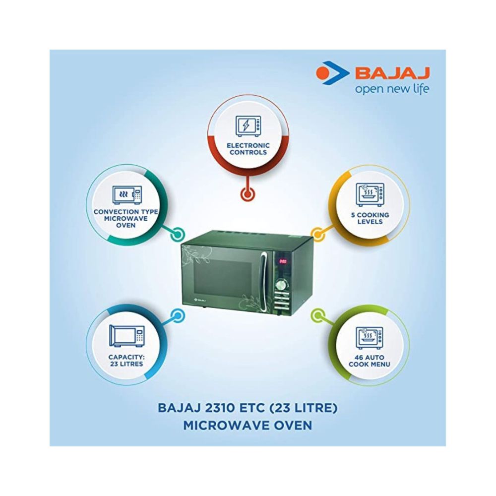 Bajaj 23 L Convection Microwave Oven 2310 ETC Silver