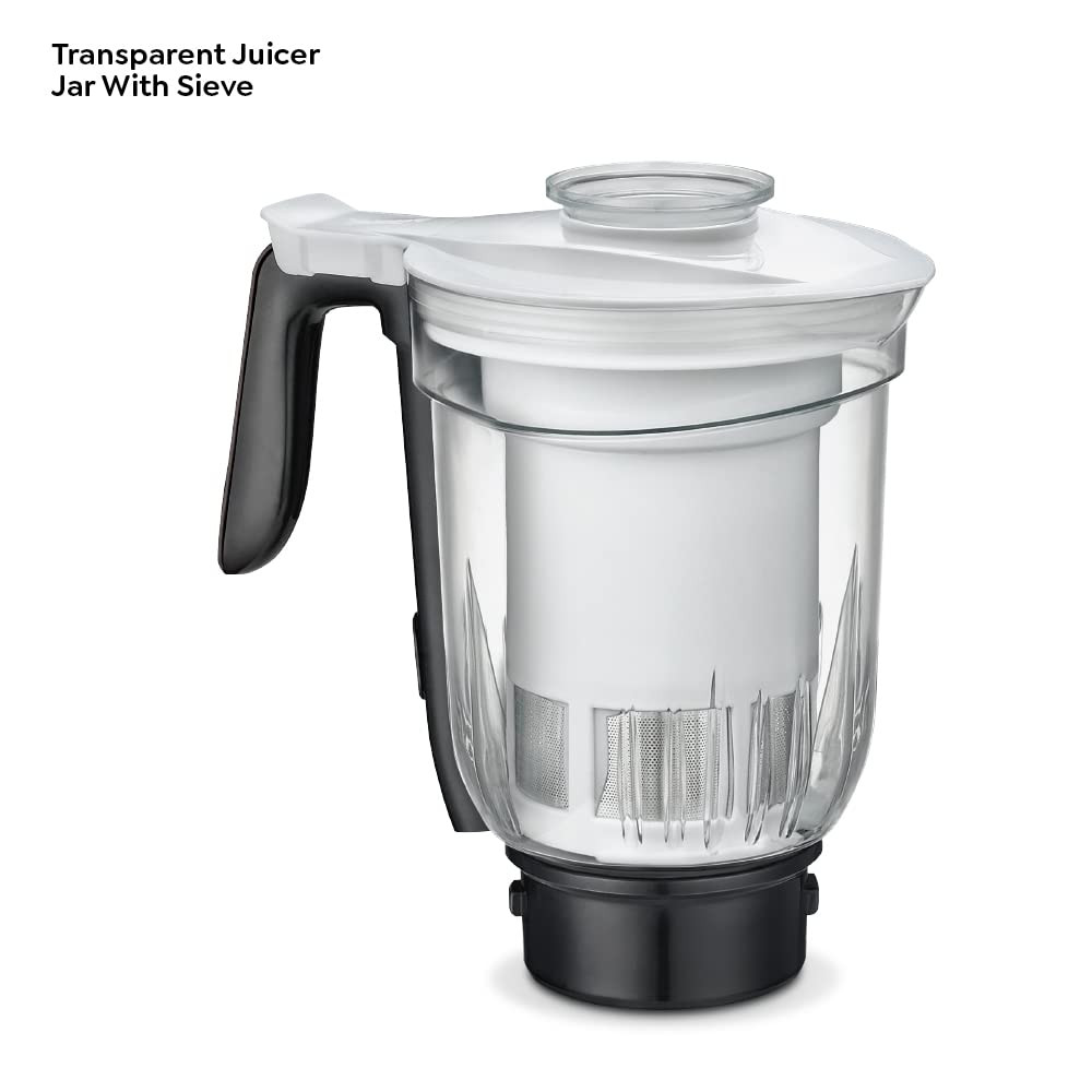Prestige Macho 1000W Mixer Grinder with Accessories- Stainless Steel Jar-3U Multi Utility Jar-1U MIX-O-KEEP Jar-1U and Juicer Jar-1U Black  Silver