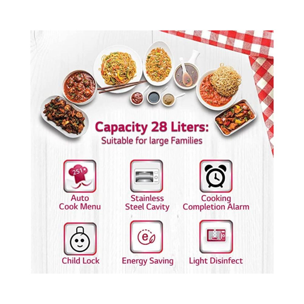 LG 28 L Convection Microwave Oven MC2846BG Black