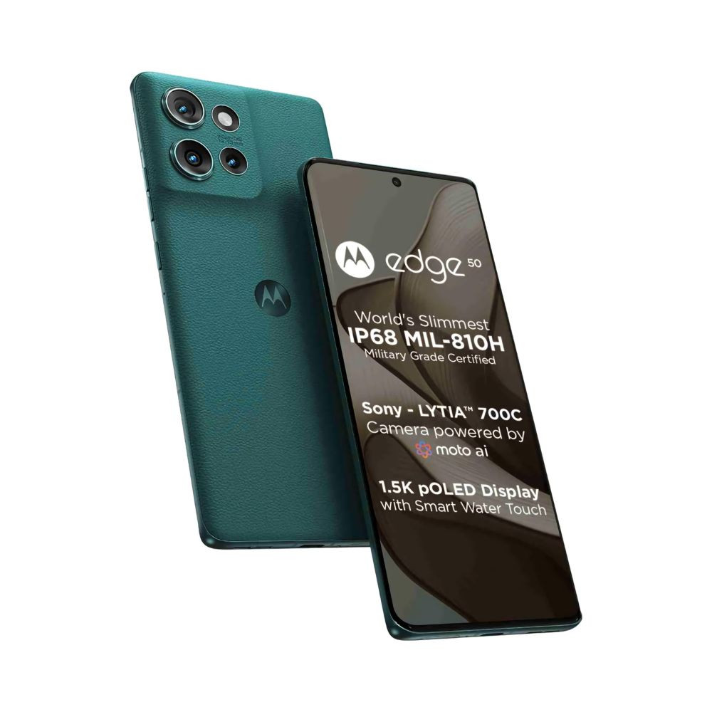 Motorola Edge 50 5G 8GB RAM  256GB Storage  50MP  13MP  10MP  32MP Front Camera  5000 mAh Battery  Snapdragon 7 Gen 1 Accelerated Edition Processor Jungle Green
