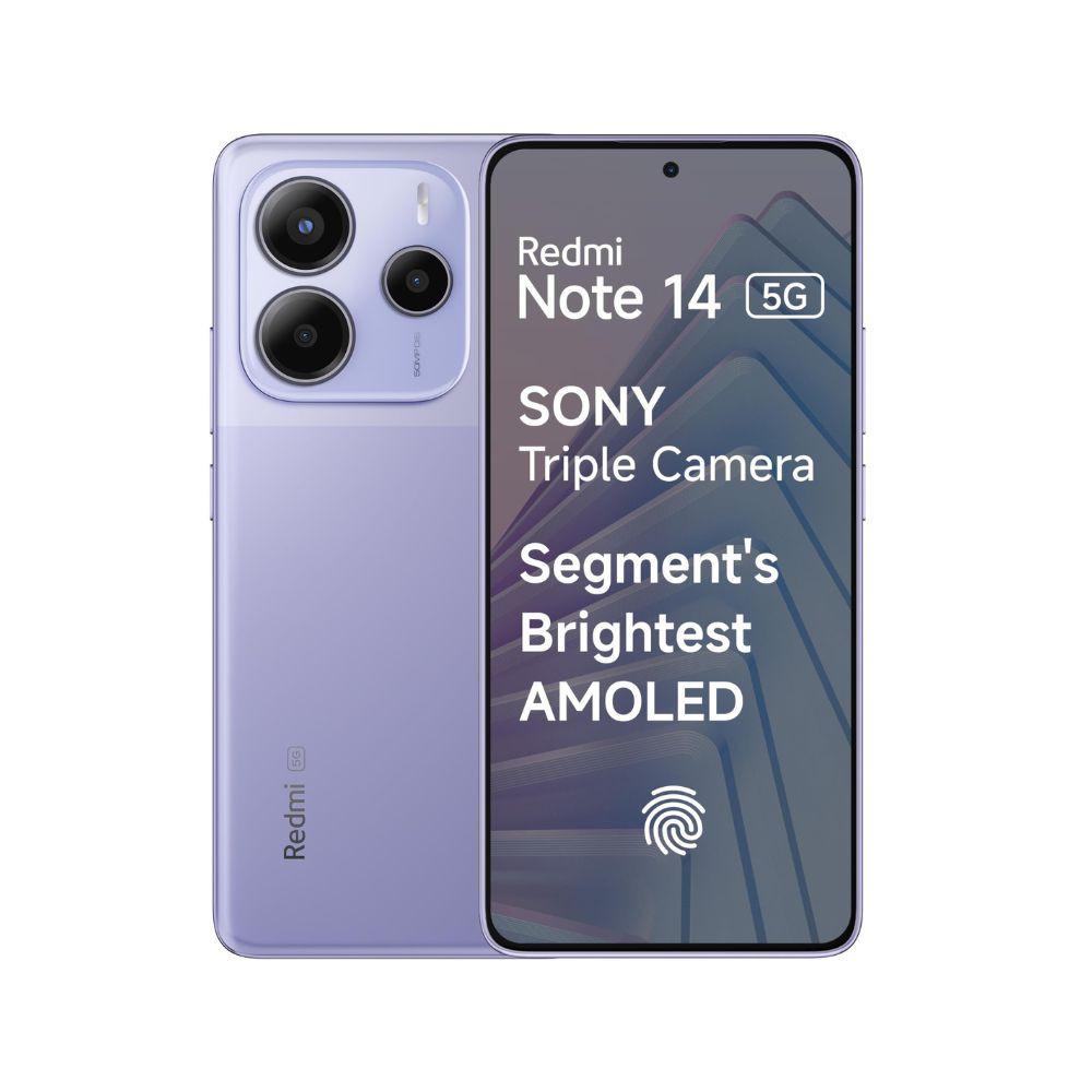 Redmi Note 14 5G Phantom Purple 8GB RAM 256GB Storage  Global Debut MTK Dimensity 7025 Ultra  2100 nits Segment Brightest 120Hz AMOLED  50MP Sony LYT 600 OISEIS Triple Camera
