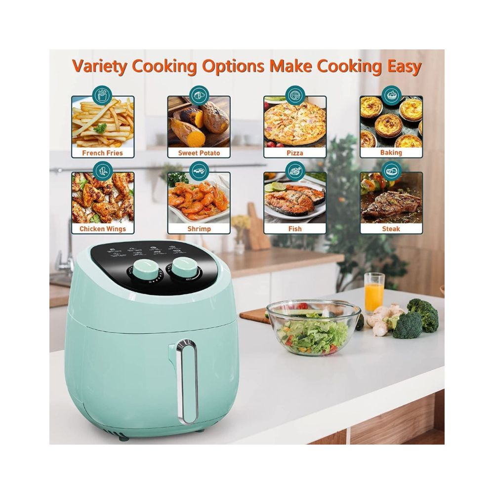 HUEX 4 Liter Air Fryer Oven with Touch Control Panel for Healthy Cooking Baking and Grilling Air Fryer 1300W-1500W
