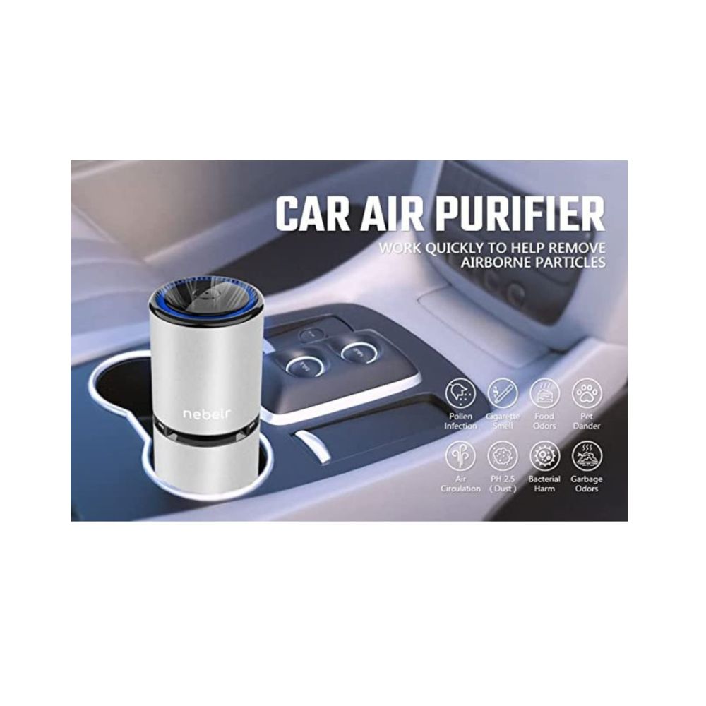 Nebelr Car Air Purifier Ionizer (Silver Chalice Bundle)