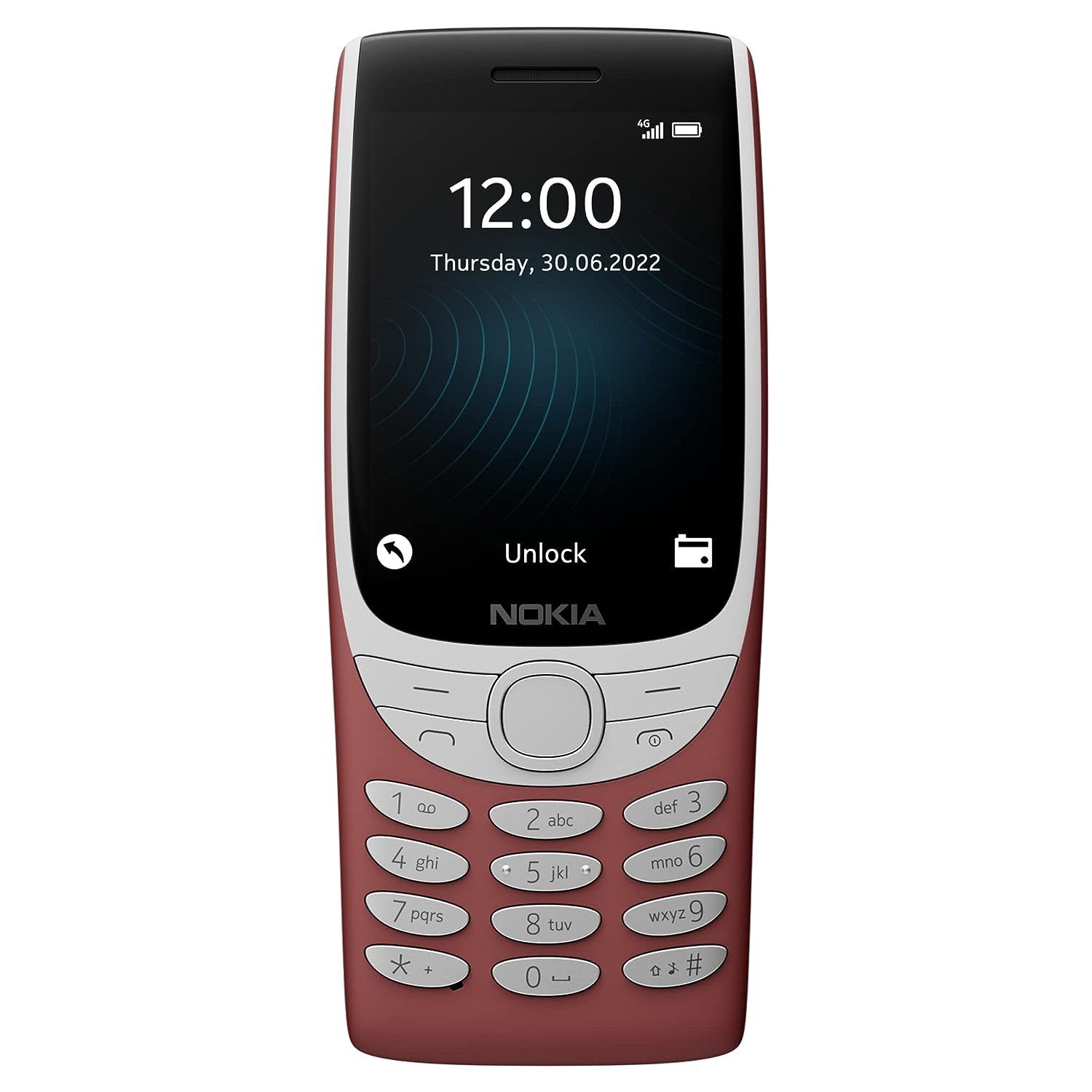 Nokia 8210 4G Volte keypad Phone with Dual SIM, Big Display, inbuilt MP3 Player & Wireless FM Radio | Red