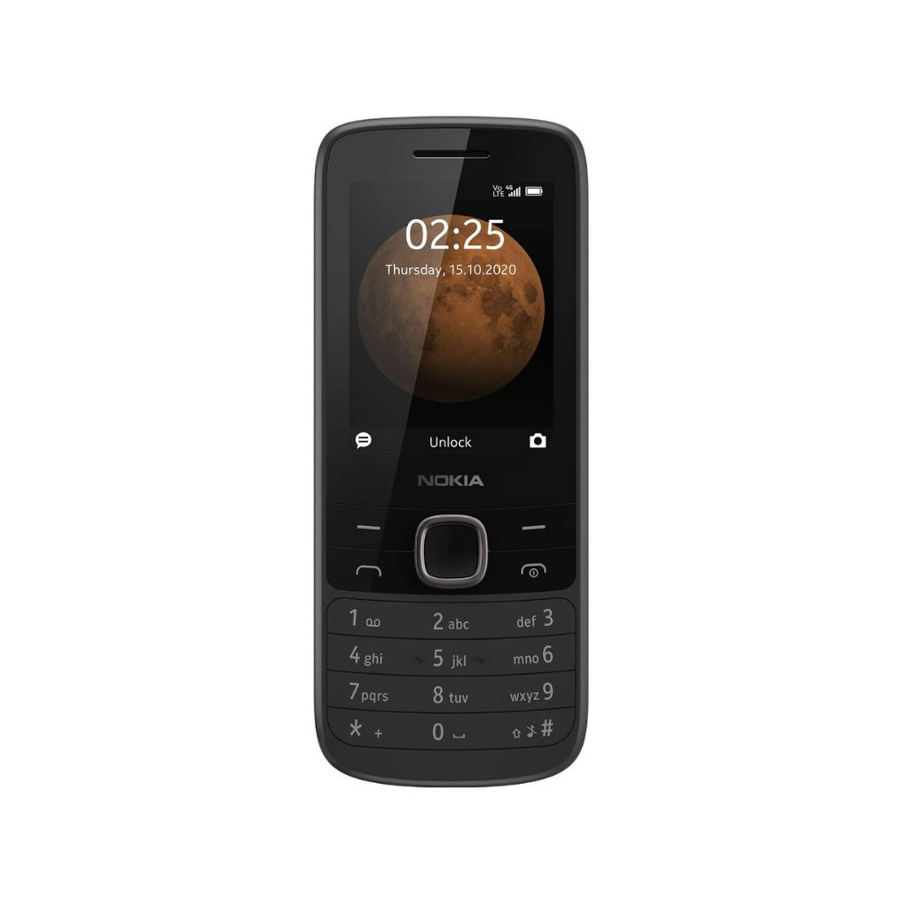 Nokia 225 4G Dual SIM Feature Phone with Long Battery Life Camera Multiplayer Games and Premium Finish Black Colour