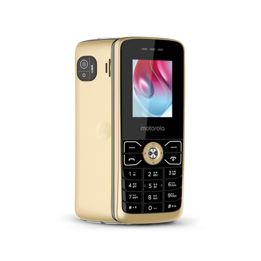 Motorola All-New A50 Dual Sim keypad Phone with Voice Feature  1750 mAh Powerful Battery  2 Years Replacement Warrenty Rear Camera Gold