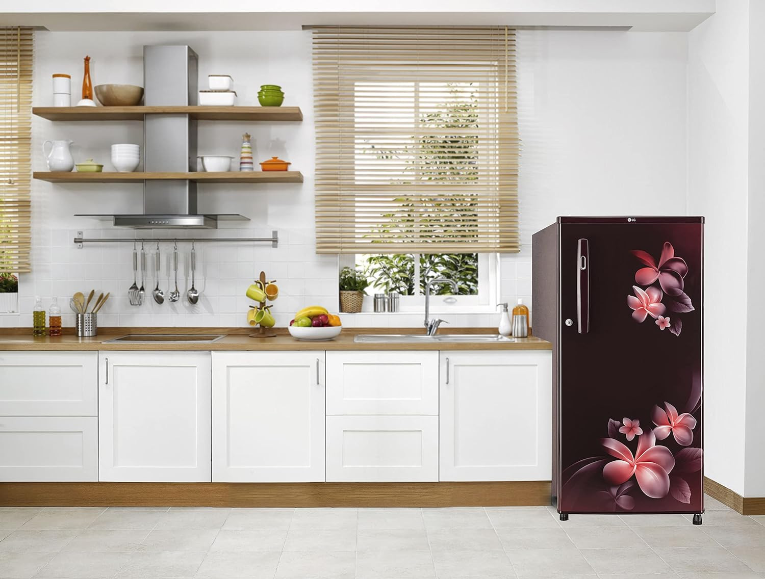LG 190L 2 Star Direct-Cool Single Door Refrigerator GL-B199OSPC Scarlet Plumeria Fast Ice Making 2022 Model