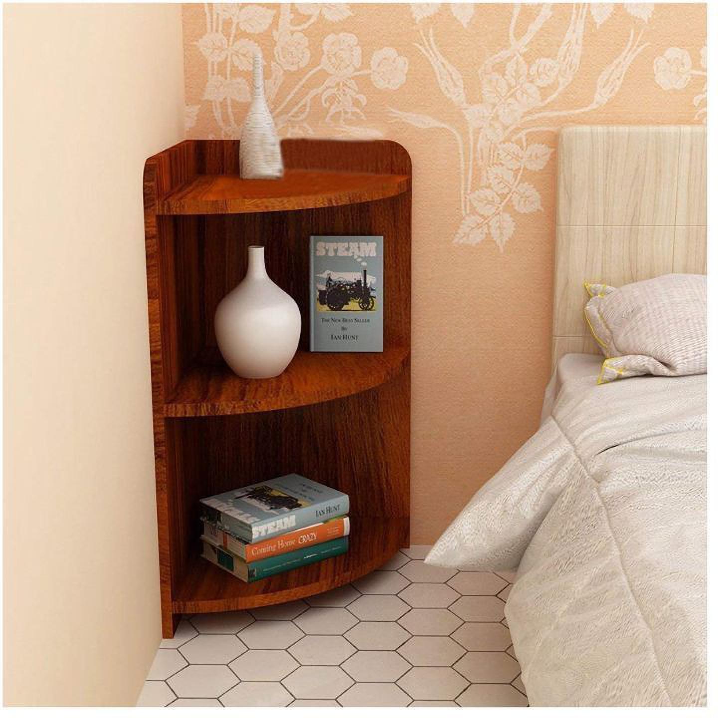 Aaram By Zebrs Furniture Book Shelf for Living Room, Home & Office Solid Wood Close Book Shelf (Finish Color - Natural Teak, Pre-assembled)
