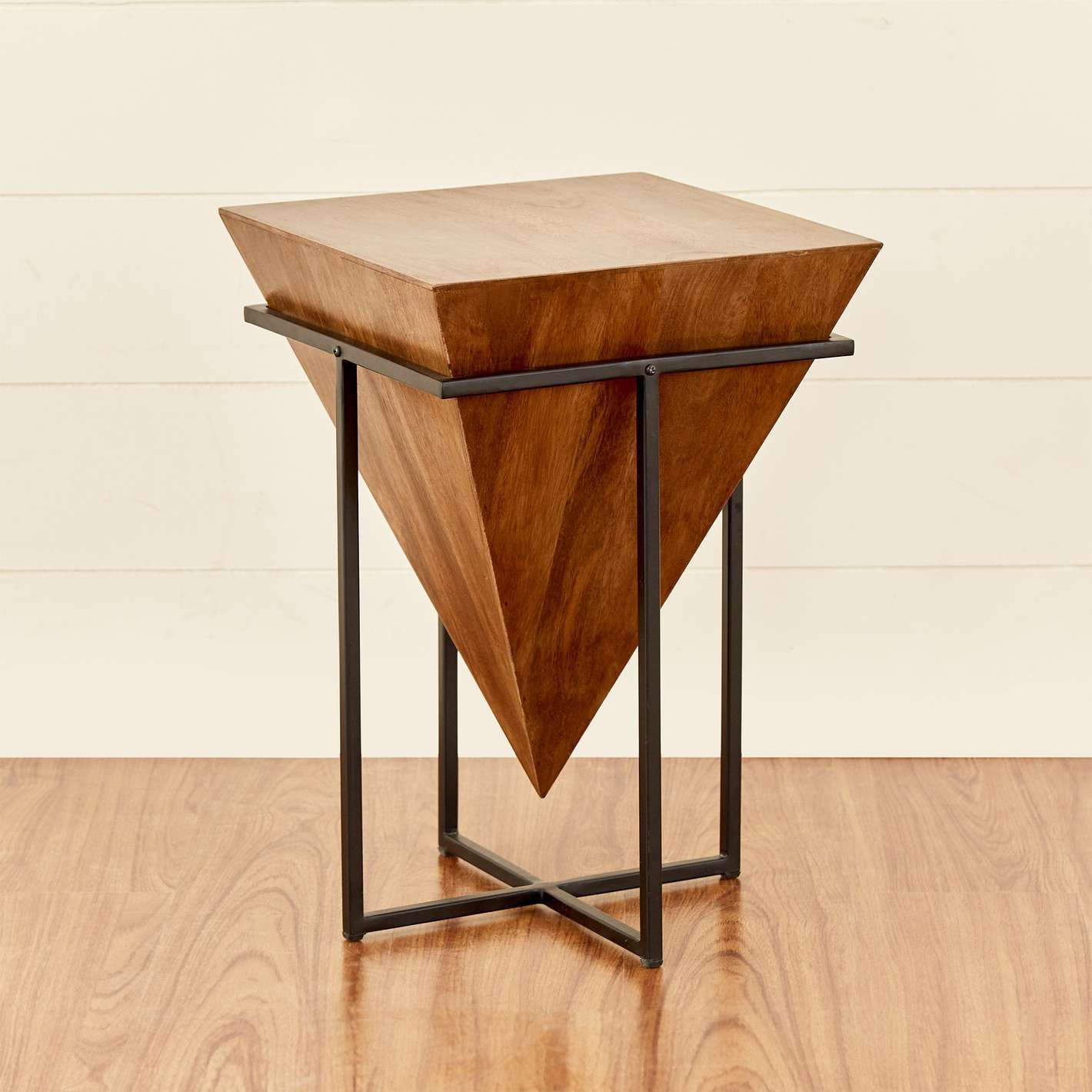 Aaram By Zebrs Metal Side Table (Finish Color - Brown, Pre-assembled)
