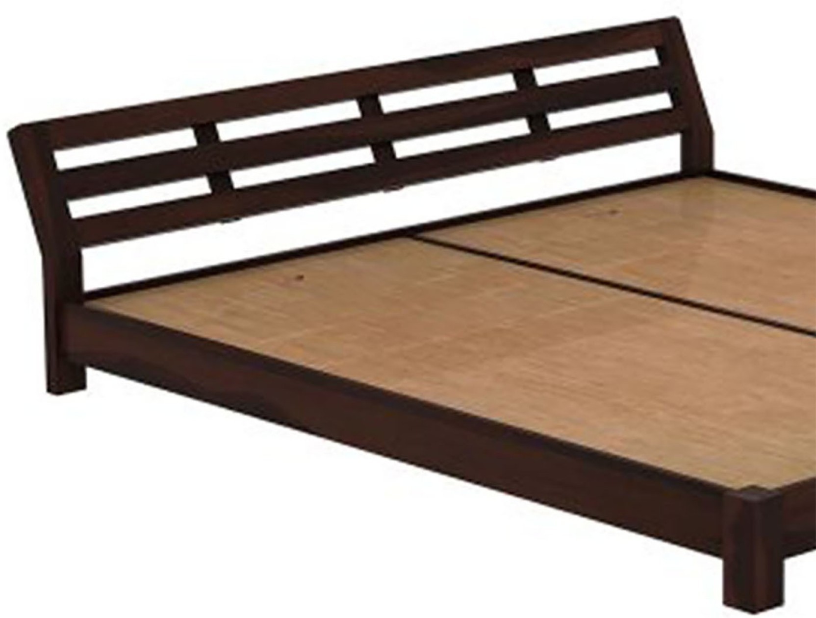 Aaram By Zebrs Sheesham Wood Bed Without Storage Solid Wood King Bed (Finish Color - Walnut, Delivery Condition - DIY(Do-It-Yourself))