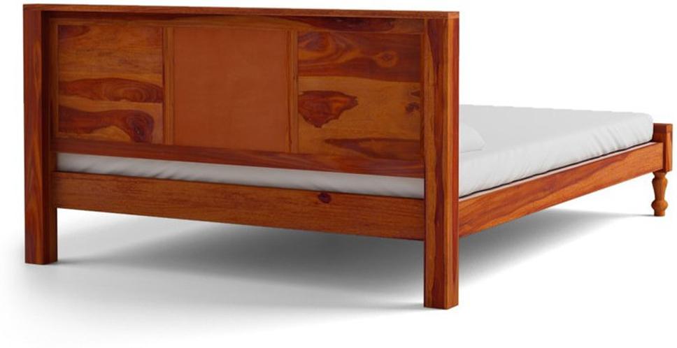 Aaram By Zebrs Solid Wood Queen Bed (Finish Color - Honey Oak, Delivery Condition - DIY(Do-It-Yourself))