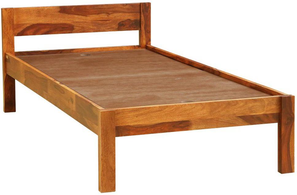 Aaram By Zebrs Solid Wood Single Bed (Finish Color - Rustic Teak, Delivery Condition - DIY(Do-It-Yourself))