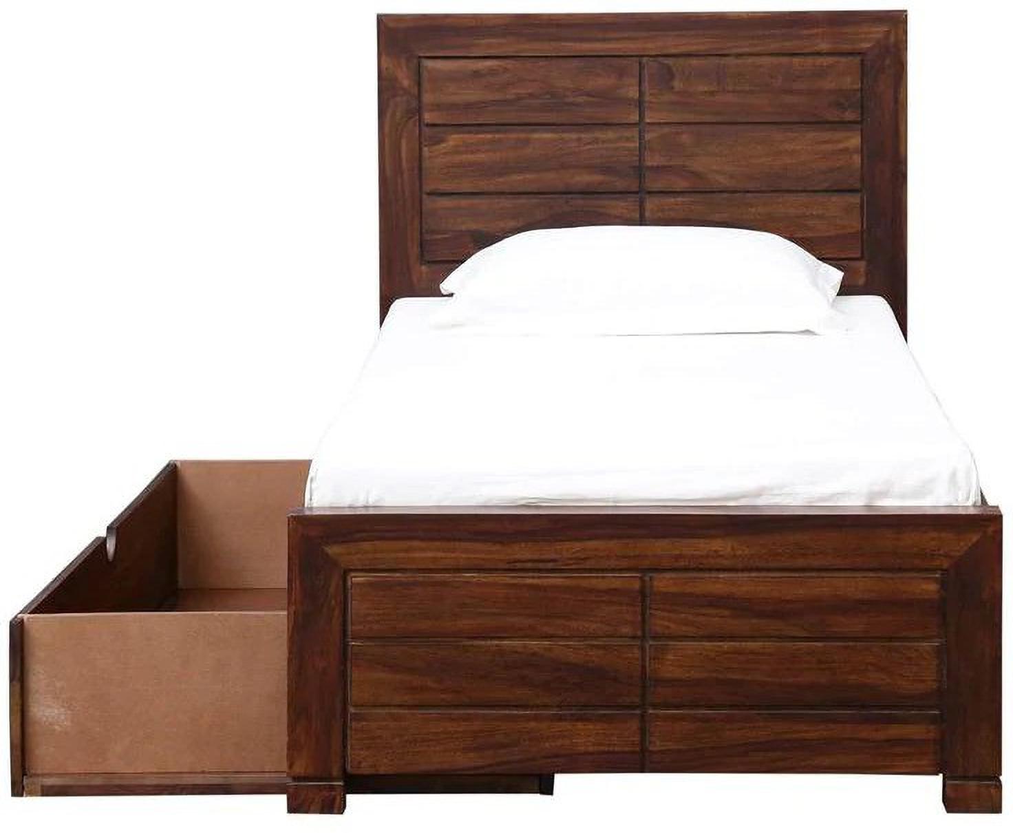 Aaram By Zebrs Solid Wood Single Drawer Bed (Finish Color - Provincial Teak, Delivery Condition - DIY(Do-It-Yourself))